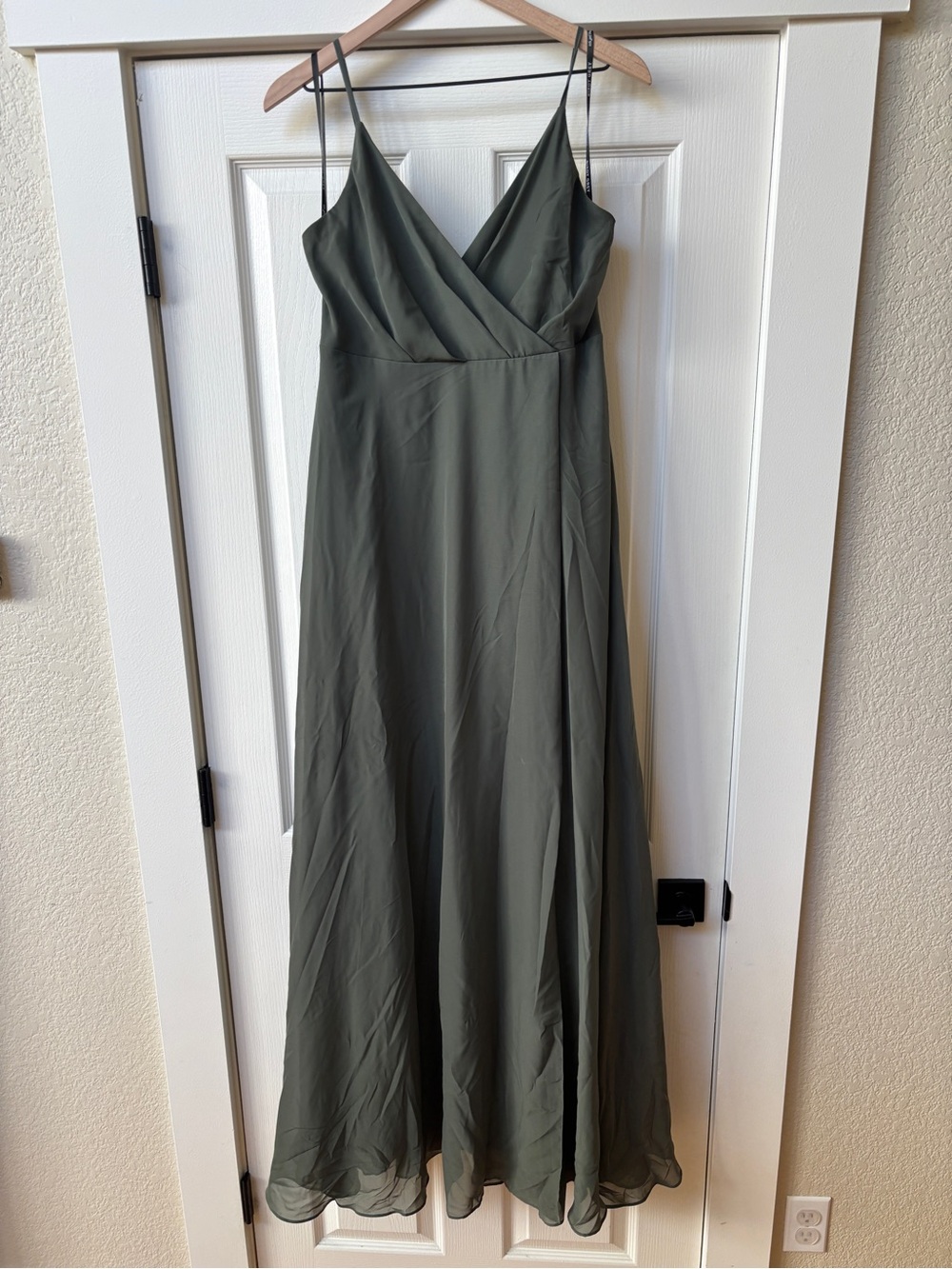 Birdy Grey Olive Green Spaghetti Strap Maxi Dress